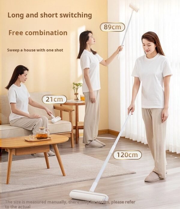 Hair Remover Roller Long Handle Large Size Hair Remover Bed Floor Dust Roller Hair Brush Tear-off Paper - Image 4