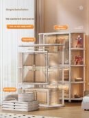 Simple wardrobe, home clothing storage cabinet, bedroom children's and adult wardrobe, storage cabinet, foldable for rental homes