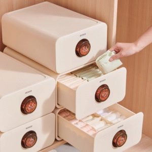 Underwear Storage Box Home Wardrobe Socks Underwear Drawer-Style Divided Organizer Box Three-in-One Wonder Tool (PACK OF 3)