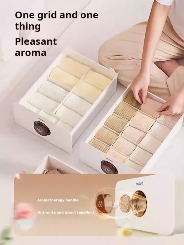 Underwear Storage Box Home Wardrobe Socks Underwear Drawer-Style Divided Organizer Box Three-in-One Wonder Tool (PACK OF 3) - Image 2