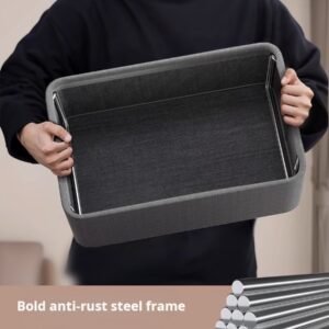 Home Storage Box Wardrobe Organizer Clothes and Pants Storage Box Fabric Cationic Storage Basket (PACK OF 4)