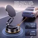 2025 New Vacuum Suction Magnetic Car Phone Holder Adheres to Center Console Anti-Shake Suction Cup