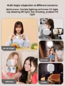 Magnetic Selfie Light for Mobile Phones, Influencer Live Streaming Photography Tool, Mini Portable Mirror, Foldable Pocket Light, MagSafe Selfie Makeup Mirror