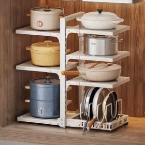 Kitchen storage rack, cookware storage rack, multi-functional multi-layer cabinet, sink, layered pot rack, storage