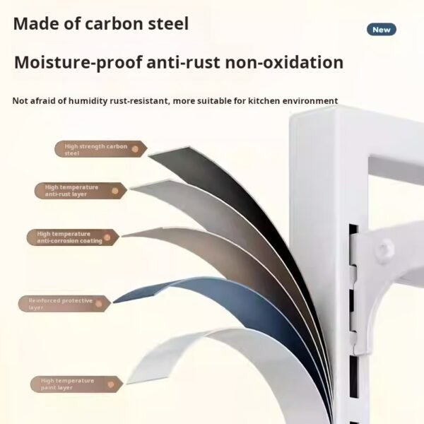 Kitchen storage rack, cookware storage rack, multi-functional multi-layer cabinet, sink, layered pot rack, storage - Image 3