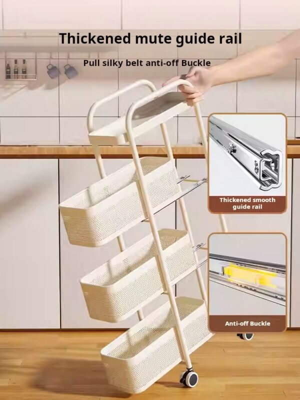 Narrow cabinet with drawers for bathroom, refrigerator, sofa, and toilet, integrated storage, bathroom gap storage rack - Image 3