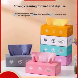 Thickened and enlarged disposable kitchen cloth for absorbing water and washing dishes (PACK OF 12)