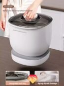 Kitchen cabinet rice bin, household insect-proof and moisture-proof storage container for grains, rice, flour, and other food items, food-grade sealed rice box.