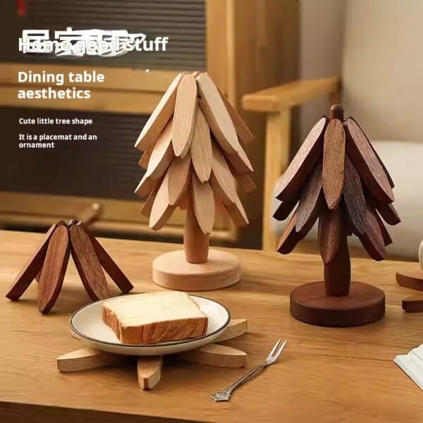Solid Wood Insulated Placemat, Heat-Resistant Mat, Home Use High-Temperature Resistant Table Mat, Pot Mat, Cup Mat, Sand Pot Mat, Premium Quality (Pack of 3) - Image 5