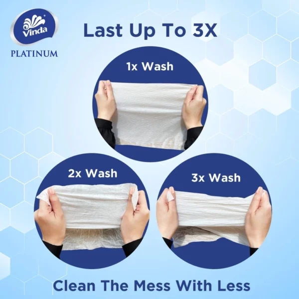 [Bundle of 4] Vinda Platinum Washable Multi Purpose Hanging Kitchen Towel (180s) - Image 5