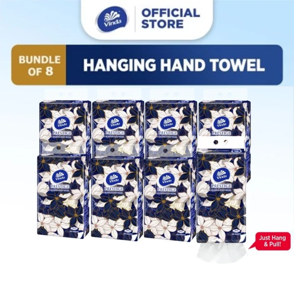 [Bundle of 8] Vinda Prestige 3 Ply 4D Hanging hand Towel 212s - Image 2