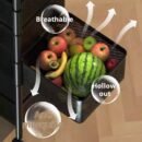 Kitchen rotating storage rack, home-use floor-standing multi-layer snack box, living room fruit and vegetable basket, small trolley storage rack, mobile