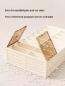 Storage Box Shoe Cabinet Shoe Rack Transparent Household Doorway Dustproof Plastic No Installation Required One-piece Simple Cream Style