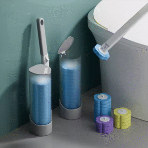 Disposable toilet brush set for home use, replaceable toilet brushes, cleaning brush heads with no dead corners, sterile delivery.